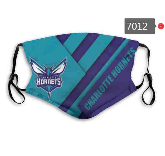 NBA Basketball Charlotte Hornets Waterproof Breathable Adjustable Kid Adults Face Masks 7012