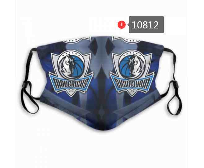 NBA Basketball Dallas Mavericks  Waterproof Breathable Adjustable Kid Adults Face Masks 10812