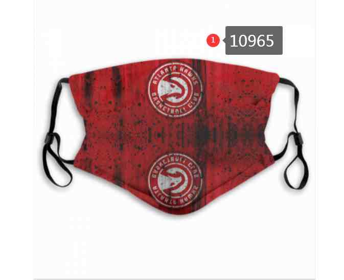 NBA Basketball Atlanta Hawks Waterproof Breathable Adjustable Kid Adults Face Masks 10965