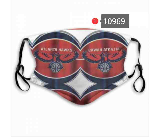NBA Basketball Atlanta Hawks Waterproof Breathable Adjustable Kid Adults Face Masks 10969