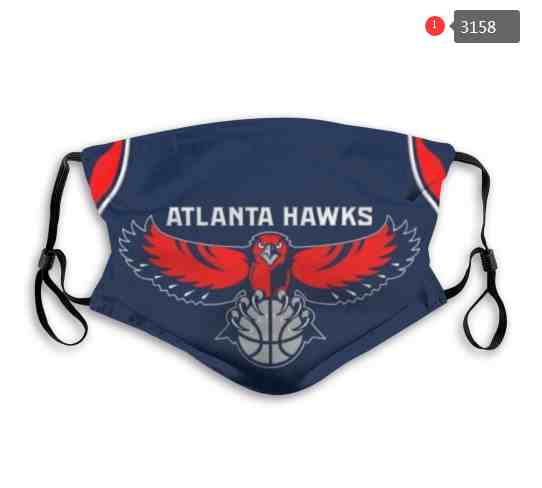 NBA Basketball Atlanta Hawks Waterproof Breathable Adjustable Kid Adults Face Masks 3158
