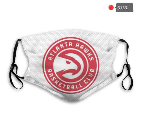 NBA Basketball Atlanta Hawks Waterproof Breathable Adjustable Kid Adults Face Masks 3153