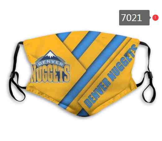 NBA Basketball Denver Nuggets  Waterproof Breathable Adjustable Kid Adults Face Masks 7021