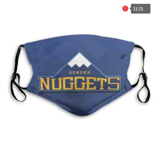 NBA Basketball Denver Nuggets  Waterproof Breathable Adjustable Kid Adults Face Masks 3135