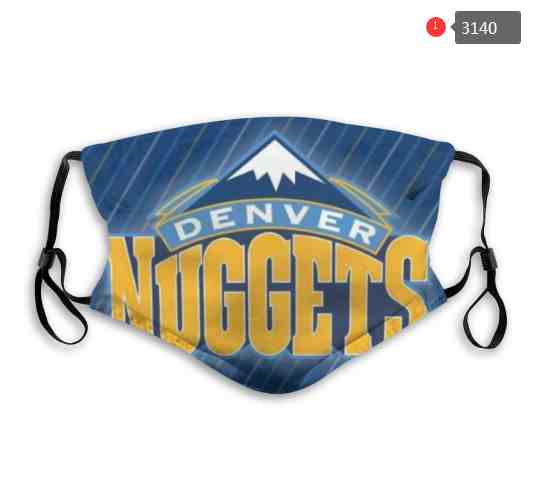 NBA Basketball Denver Nuggets  Waterproof Breathable Adjustable Kid Adults Face Masks 3140