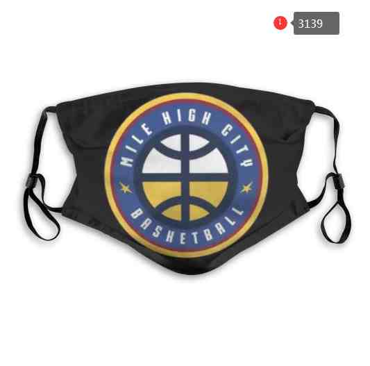 NBA Basketball Denver Nuggets  Waterproof Breathable Adjustable Kid Adults Face Masks 3139