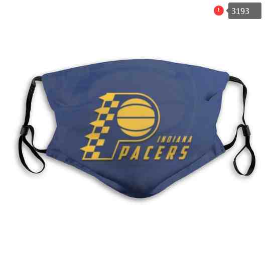 NBA Basketball Indiana Pacers  Waterproof Breathable Adjustable Kid Adults Face Masks 3193
