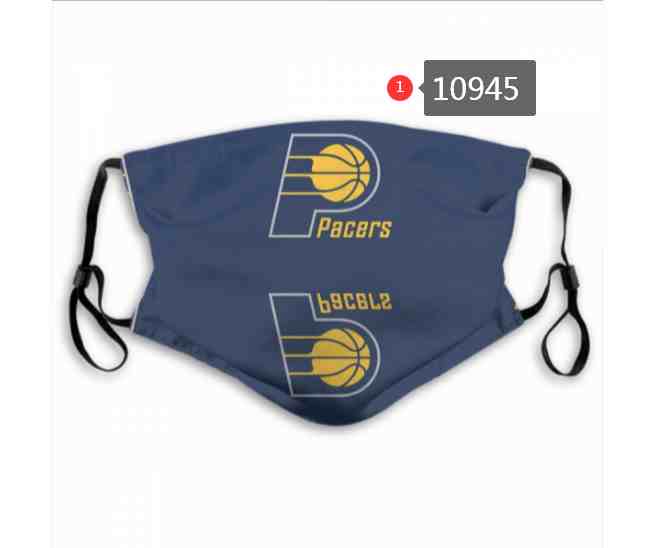 NBA Basketball Indiana Pacers  Waterproof Breathable Adjustable Kid Adults Face Masks 10945