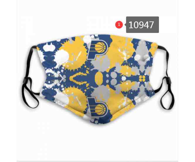 NBA Basketball Indiana Pacers  Waterproof Breathable Adjustable Kid Adults Face Masks 10947