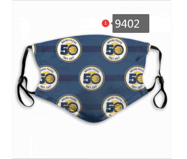 NBA Basketball Indiana Pacers  Waterproof Breathable Adjustable Kid Adults Face Masks 9402