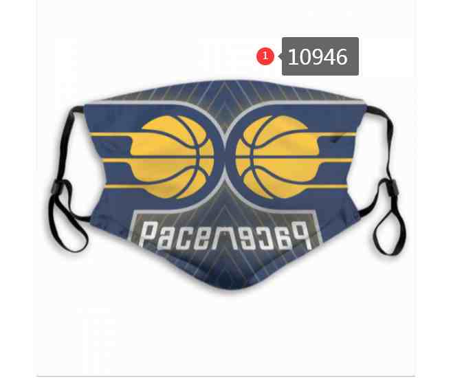 NBA Basketball Indiana Pacers  Waterproof Breathable Adjustable Kid Adults Face Masks 10946