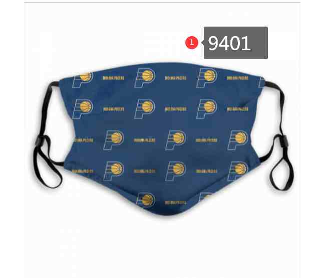NBA Basketball Indiana Pacers  Waterproof Breathable Adjustable Kid Adults Face Masks 9401