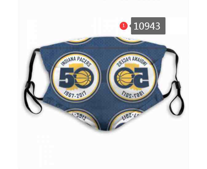 NBA Basketball Indiana Pacers  Waterproof Breathable Adjustable Kid Adults Face Masks 10943