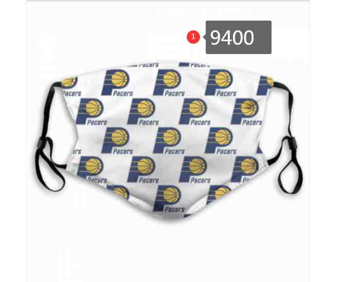 NBA Basketball Indiana Pacers  Waterproof Breathable Adjustable Kid Adults Face Masks 9400