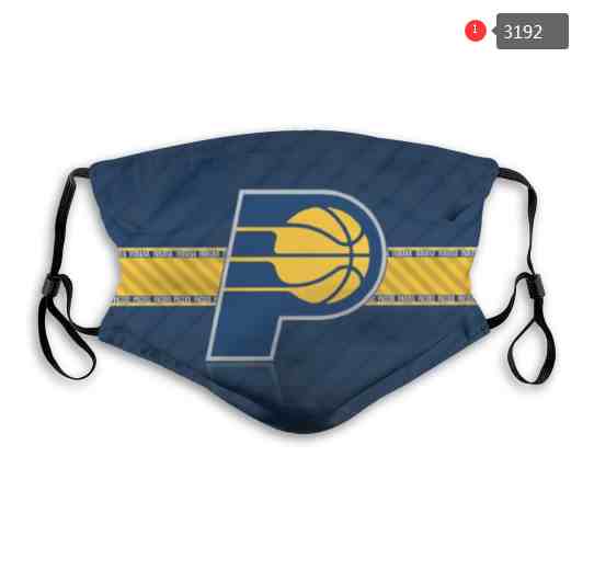 NBA Basketball Indiana Pacers  Waterproof Breathable Adjustable Kid Adults Face Masks 3192