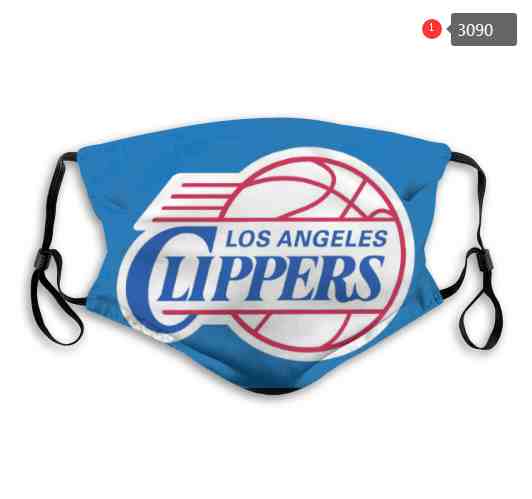 NBA Basketball Los Angeles Clippers  Waterproof Breathable Adjustable Kid Adults Face Masks 3090