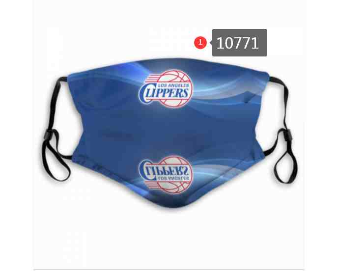 NBA Basketball Los Angeles Clippers  Waterproof Breathable Adjustable Kid Adults Face Masks 10771