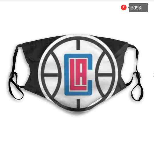 NBA Basketball Los Angeles Clippers  Waterproof Breathable Adjustable Kid Adults Face Masks 3093