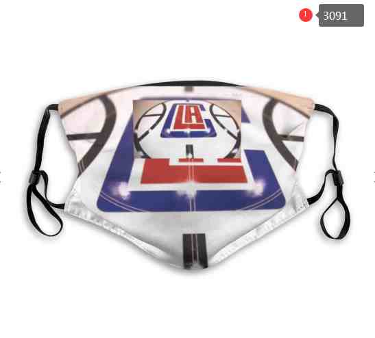 NBA Basketball Los Angeles Clippers  Waterproof Breathable Adjustable Kid Adults Face Masks 3091