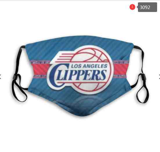 NBA Basketball Los Angeles Clippers  Waterproof Breathable Adjustable Kid Adults Face Masks 3092