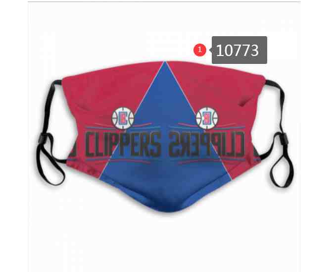 NBA Basketball Los Angeles Clippers  Waterproof Breathable Adjustable Kid Adults Face Masks 10773