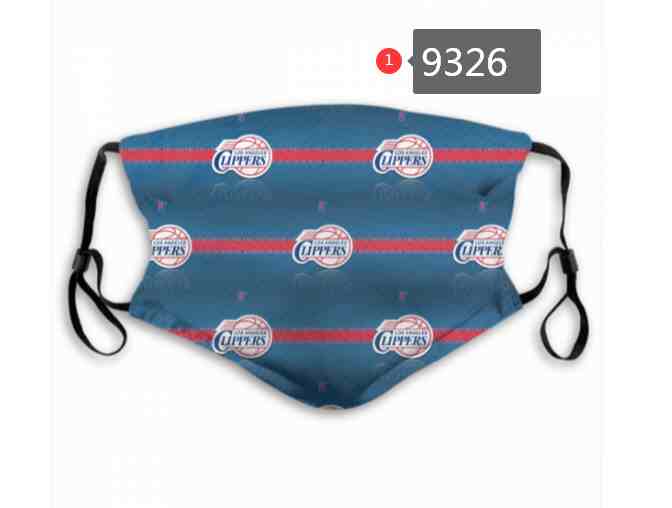 NBA Basketball Los Angeles Clippers  Waterproof Breathable Adjustable Kid Adults Face Masks 9326