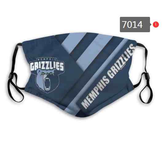 NBA Basketball Memphis Grizzliers  Waterproof Breathable Adjustable Kid Adults Face Masks 7014