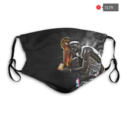 NBA Basketball Miami Heat  Waterproof Breathable Adjustable Kid Adults Face Masks 3179