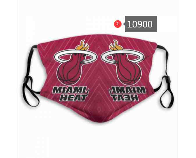 NBA Basketball Miami Heat  Waterproof Breathable Adjustable Kid Adults Face Masks 10900