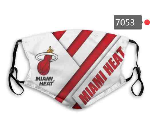 NBA Basketball Miami Heat  Waterproof Breathable Adjustable Kid Adults Face Masks 7053