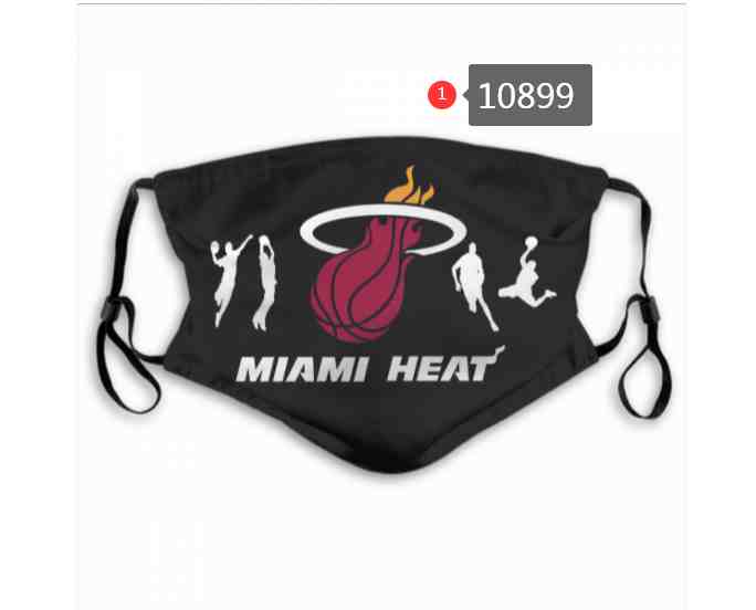 NBA Basketball Miami Heat  Waterproof Breathable Adjustable Kid Adults Face Masks 10899