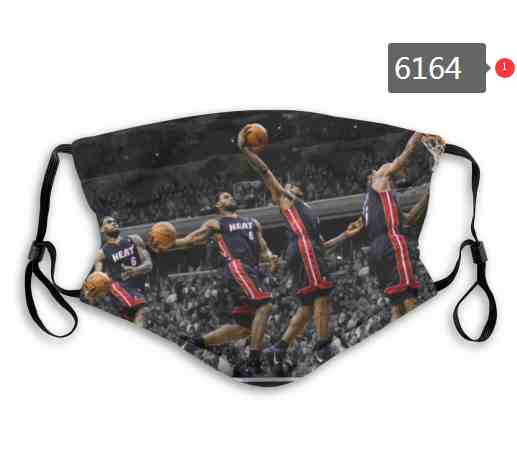NBA Basketball Miami Heat  Waterproof Breathable Adjustable Kid Adults Face Masks 6164