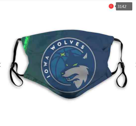 NBA Basketball Minnesota Timberwolves  Waterproof Breathable Adjustable Kid Adults Face Masks 3142