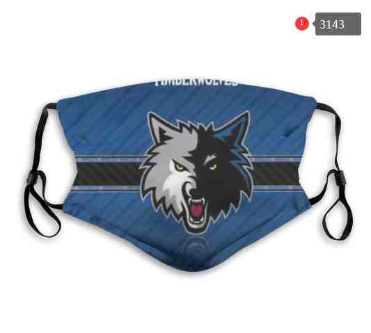 NBA Basketball Minnesota Timberwolves  Waterproof Breathable Adjustable Kid Adults Face Masks 3143