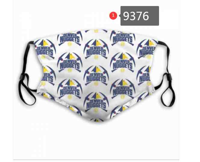 NBA Basketball Denver Nuggets  Waterproof Breathable Adjustable Kid Adults Face Masks 9376