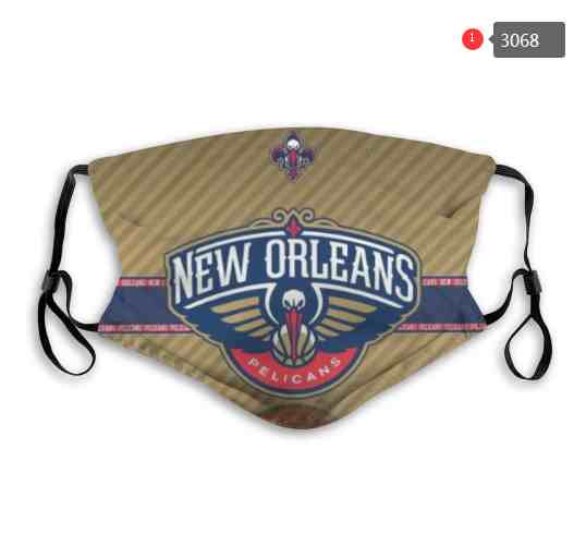 NBA Basketball New Orleans Pelicans  Waterproof Breathable Adjustable Kid Adults Face Masks 3068