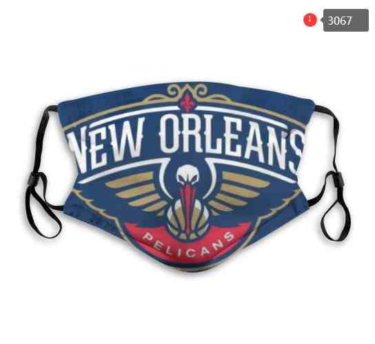 NBA Basketball New Orleans Pelicans  Waterproof Breathable Adjustable Kid Adults Face Masks 3067