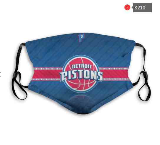 NBA Basketball Detroit Pistons  Waterproof Breathable Adjustable Kid Adults Face Masks 3210