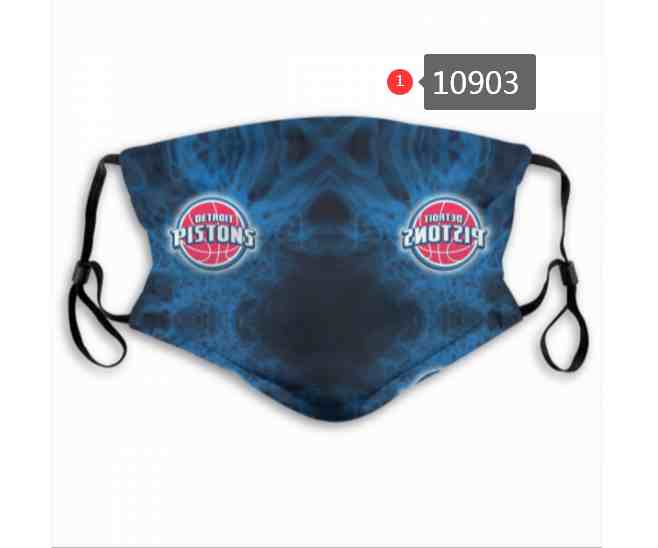 NBA Basketball Detroit Pistons  Waterproof Breathable Adjustable Kid Adults Face Masks 10903