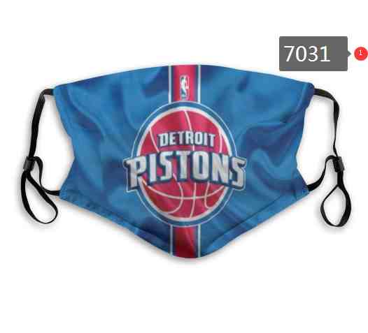 NBA Basketball Detroit Pistons  Waterproof Breathable Adjustable Kid Adults Face Masks 7031