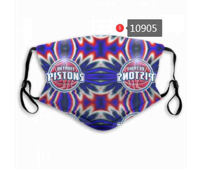 NBA Basketball Detroit Pistons  Waterproof Breathable Adjustable Kid Adults Face Masks 10905
