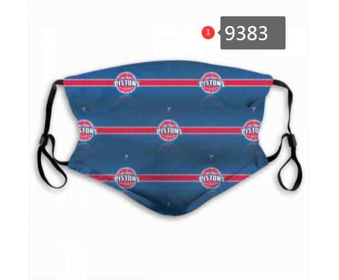 NBA Basketball Detroit Pistons  Waterproof Breathable Adjustable Kid Adults Face Masks 9383