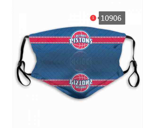 NBA Basketball Detroit Pistons  Waterproof Breathable Adjustable Kid Adults Face Masks 10906