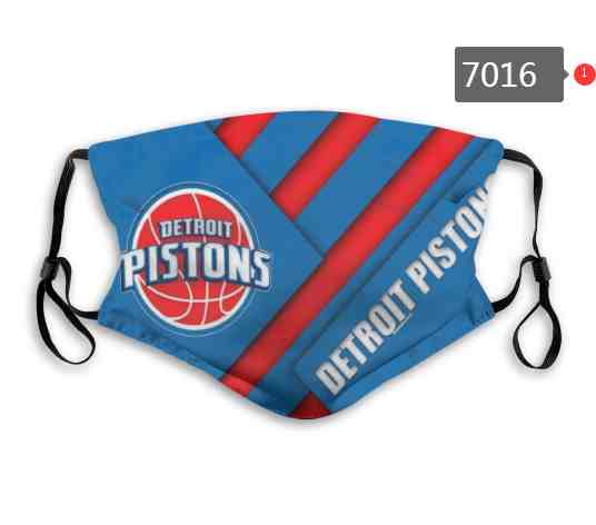 NBA Basketball Detroit Pistons  Waterproof Breathable Adjustable Kid Adults Face Masks 7016