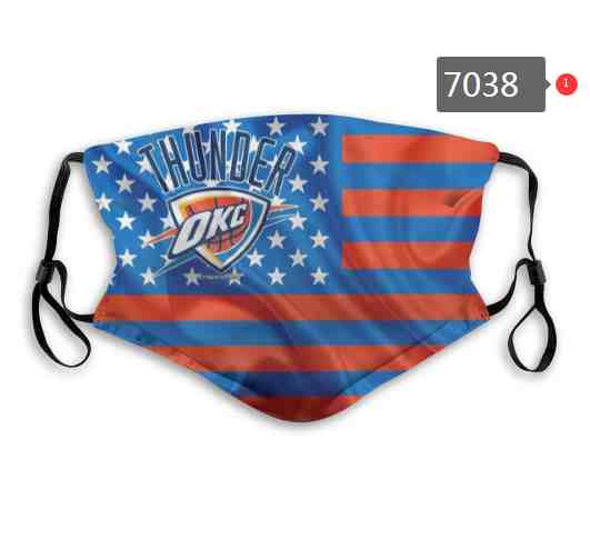 NBA Basketball Oklahoma City Thunder  Waterproof Breathable Adjustable Kid Adults Face Masks 7038