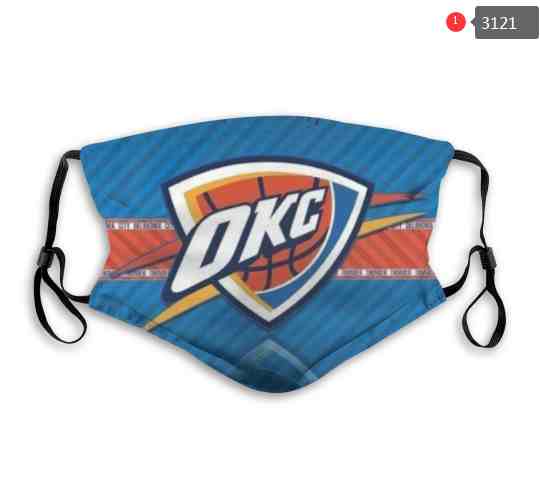 NBA Basketball Oklahoma City Thunder  Waterproof Breathable Adjustable Kid Adults Face Masks 3121