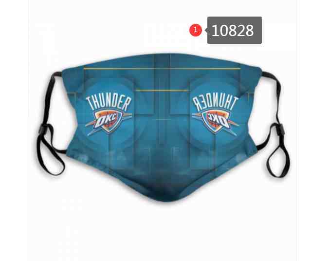 NBA Basketball Oklahoma City Thunder  Waterproof Breathable Adjustable Kid Adults Face Masks 10828