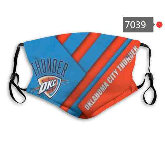 NBA Basketball Oklahoma City Thunder  Waterproof Breathable Adjustable Kid Adults Face Masks 7039