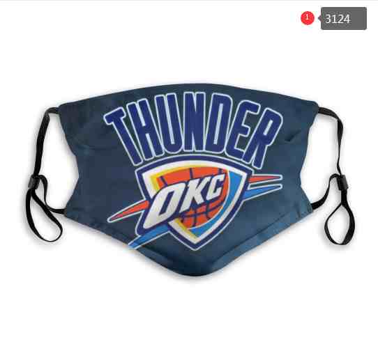 NBA Basketball Oklahoma City Thunder  Waterproof Breathable Adjustable Kid Adults Face Masks 3124