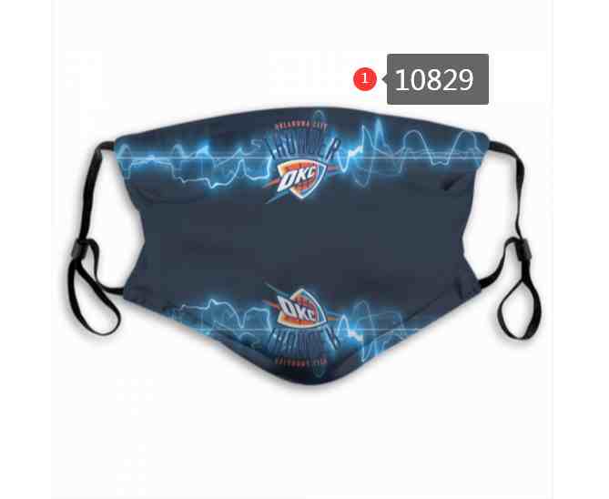 NBA Basketball Oklahoma City Thunder  Waterproof Breathable Adjustable Kid Adults Face Masks 10829